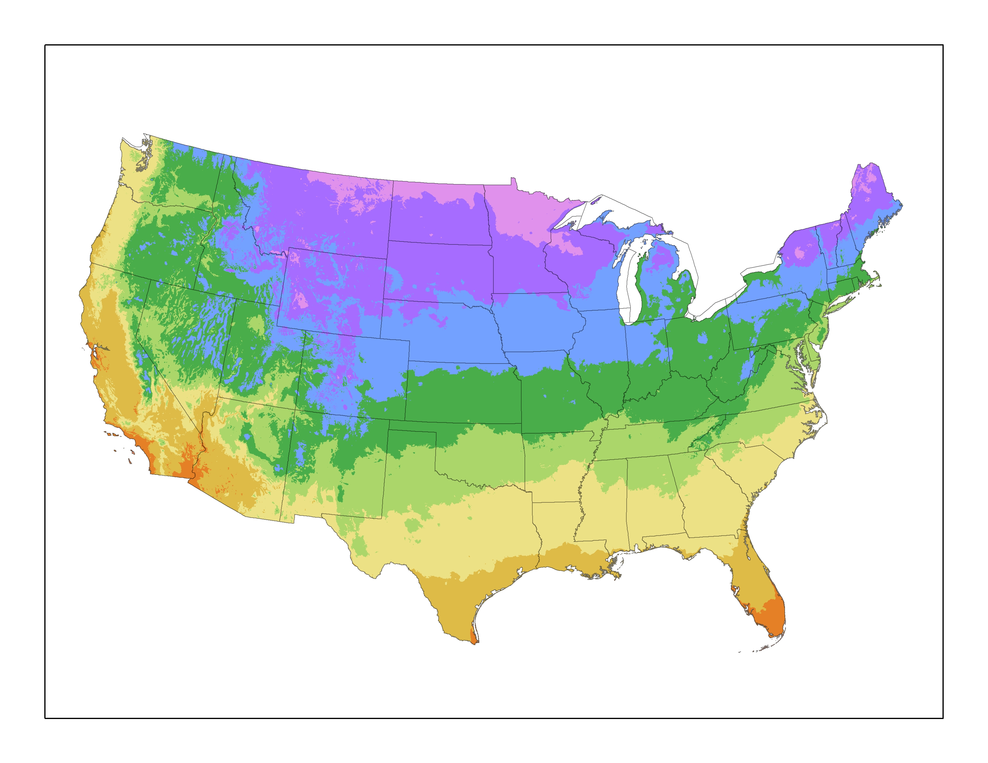 United States Plant Zone Map